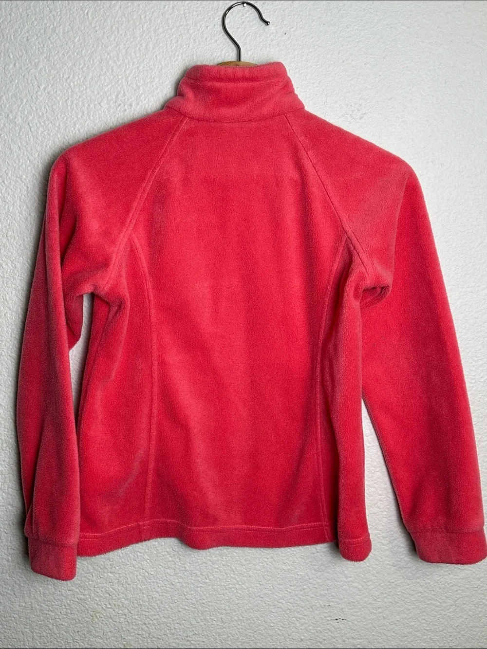 Columbia Pink Fleece Jacket Full Zip Pockets Youth Girls Medium 10/12